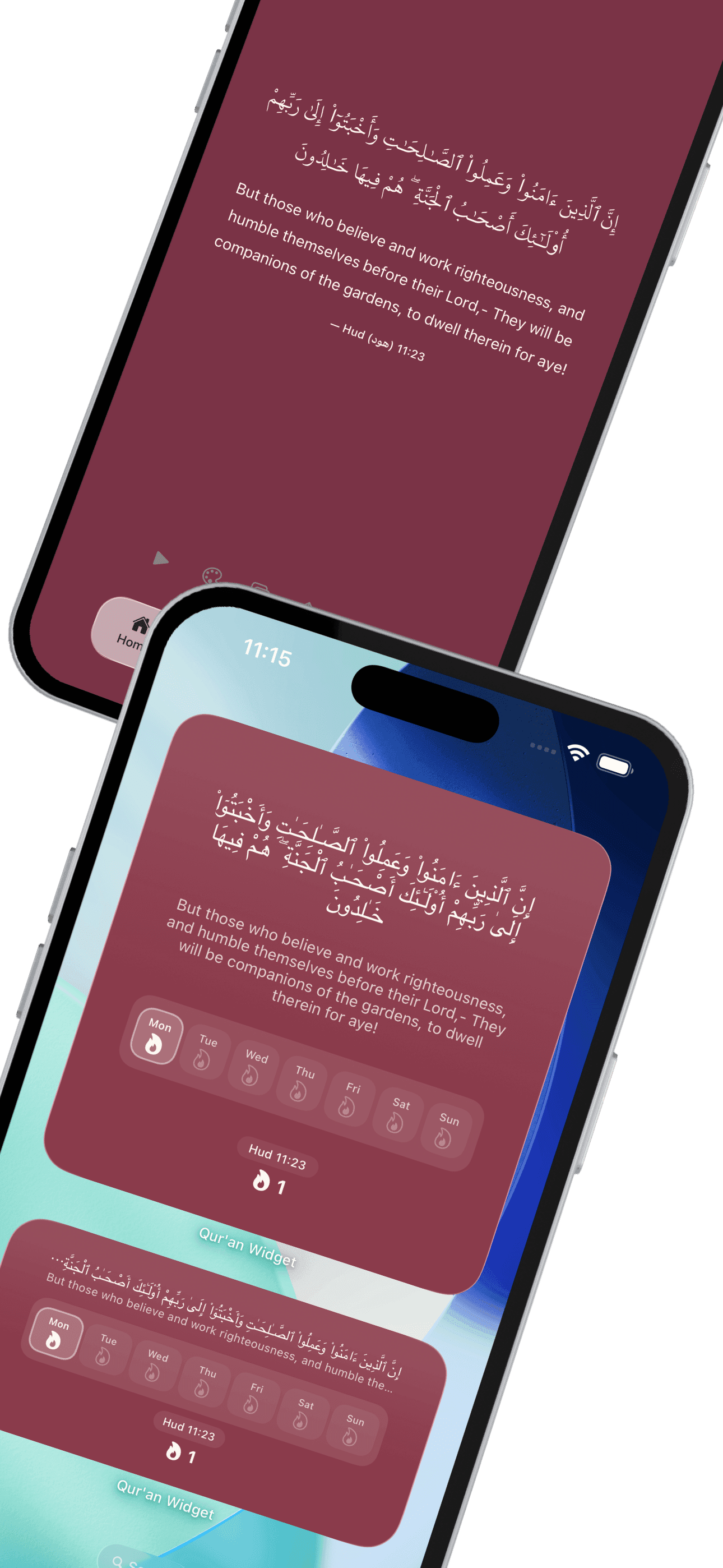 چیدمان صفحه اصلی Qur'an Widget 14